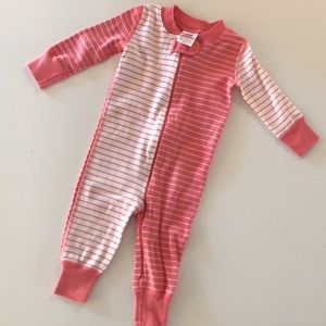 NWOT Hanna Andersson Pink Stripe Zip pajamas